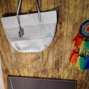 Ralph Lauren white tote body purse